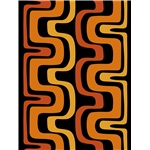 Retro Stripes Orange Gul