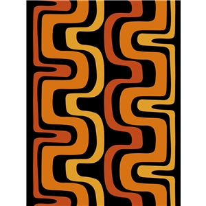 Retro Stripes Orange Gul