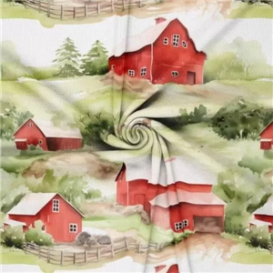 Röd bondgård Ribbad jersey