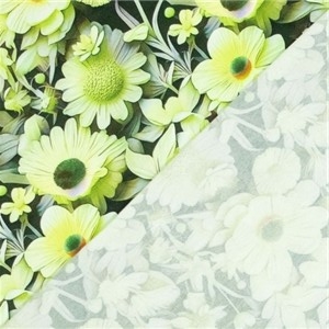 3D Flowers Green Viskostrikå