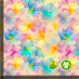 Genomskinliga Pastellblommor Lila Blå