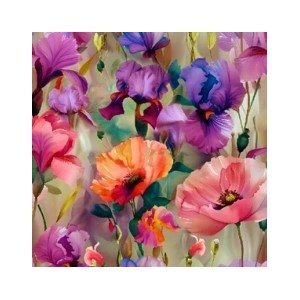Romantic poppy flowers Viskos