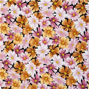 Pink And Yellow Flowers On Black