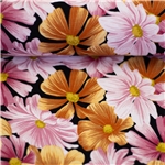 Pink And Yellow Flowers On Black