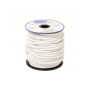 Anoraksnodd 6 mm Elastisk - Vit