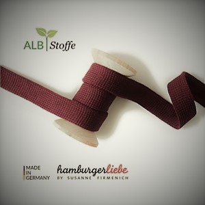 Rundstickade band till Hoddies - Vinröd