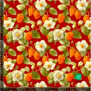 Blommor och Hjortron - Röd