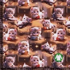 Kattungar med nystan