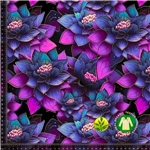 Digitaltryckt Bambujersey Blomster 2