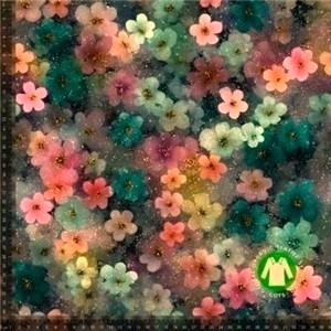 Pastell blommor med glitter