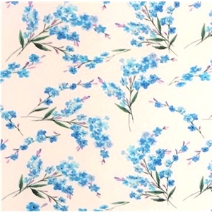 Blå Blommor med Gröna Kvistar