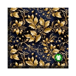 Järnek i Guld På Svart-blå Bakgrund