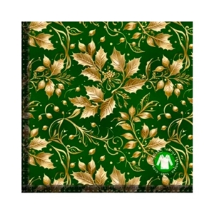 Järnek I Guld På Grön Bakgrund