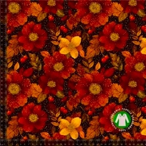 Efterårs blomster med glitter