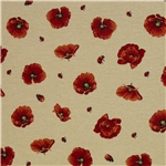 Gobeläng - Vallmo och nyckelpiga