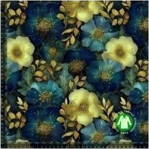 Blå guldiga blommor