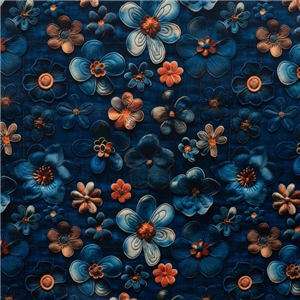 Flowers Denim Jogging Alpenfleece