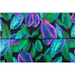 Veil of Leaves Viscose-jersey Grön & Rosa