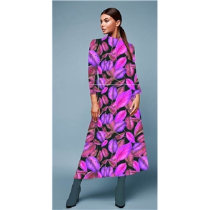 Veil of Leaves Viscose-jersey Lila-Rosa