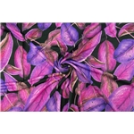 Veil of Leaves Viscose-jersey Lila-Rosa