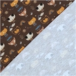 Gulliga små djur på brunt