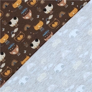 Gulliga små djur på brunt