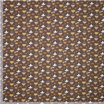 Gulliga små djur på brunt