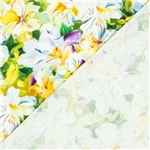 3D Summer flowers yellow Viskostrikå