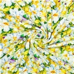 3D Summer flowers yellow Viskostrikå