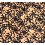 3D Fantasy blue flowers Viskostrikå