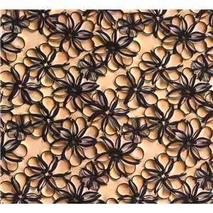 3D Fantasy blue flowers Viskostrikå