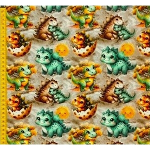 Söta tecknade dinosaurier Jogging