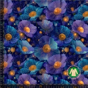 Skimrande blå blommor