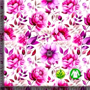 Digitaltryckt Bambu Elegant flowers Pink