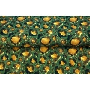 Leopard Mönster Gul - Svart - Petrol