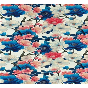 Blå & Röda Blommor