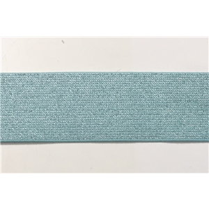 Resårband 5 cm Glitter - Turkos