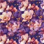 Digitaltryckt Bambu - Poppy Flower Lila