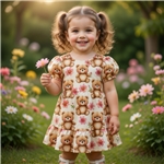 Teddybjörnar och blommor