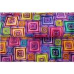 Retro blocks Bomullssatin