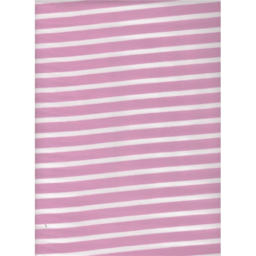 Rand Vår-ränder Rosa/Vit - Randig Trikå - Symaskinsexperten